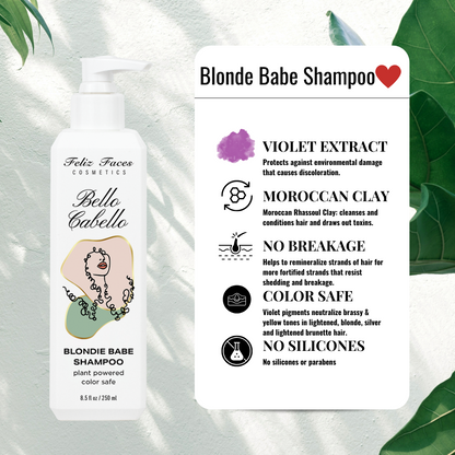 Blondie Babe Violet Toning Shampoo - Neutralize Brassiness | Feliz Faces