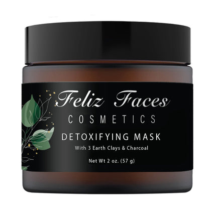 Charcoal & Triple-Action Clay Detox Mask - Exfoliate & Nourish | Feliz Faces