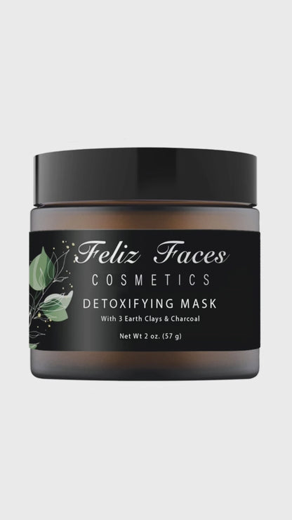 Charcoal & Triple-Action Clay Detox Mask - Exfoliate & Nourish | Feliz Faces